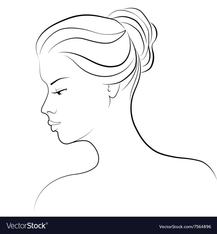 Лицо женщины рисунок