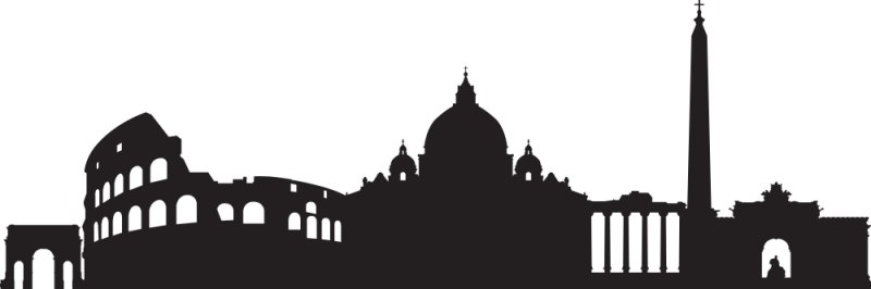 Рим достопримечательности силуэт