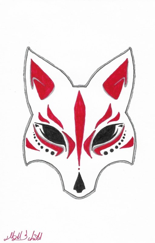 Маска лисы Кицунэ