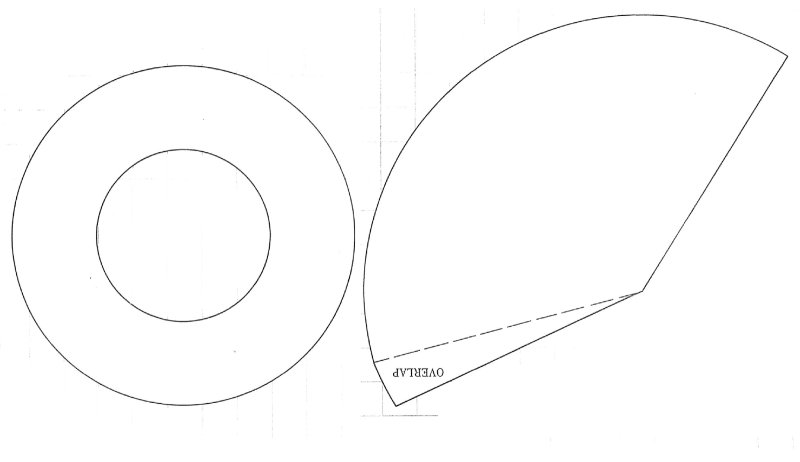 Трафарет для шляпки из картона