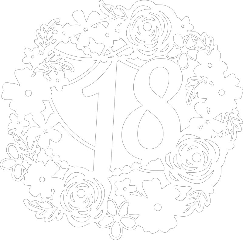 Трафарет с юбилеем