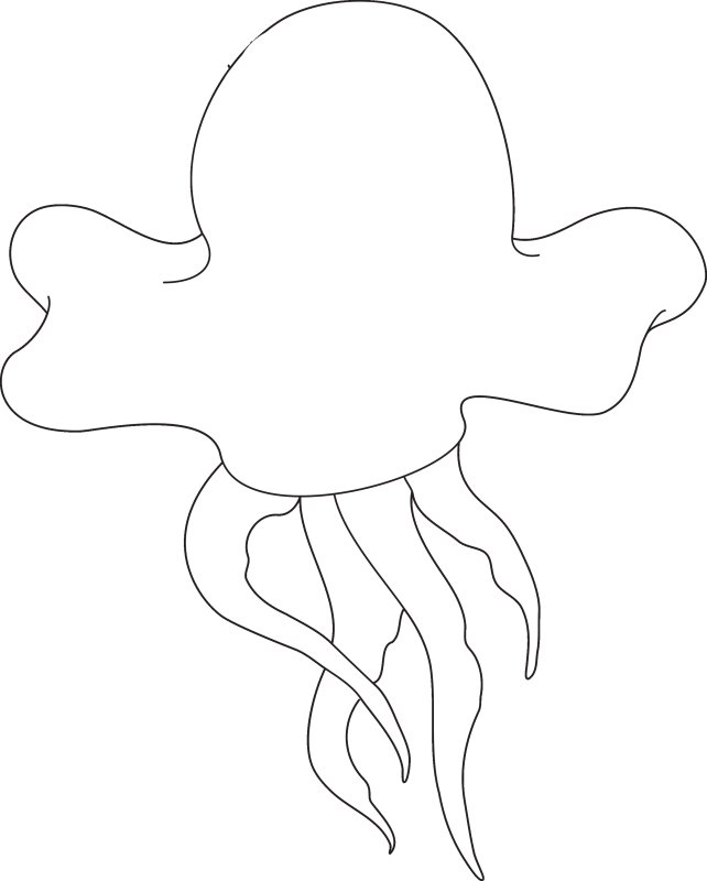 Медуза раскраска для детей