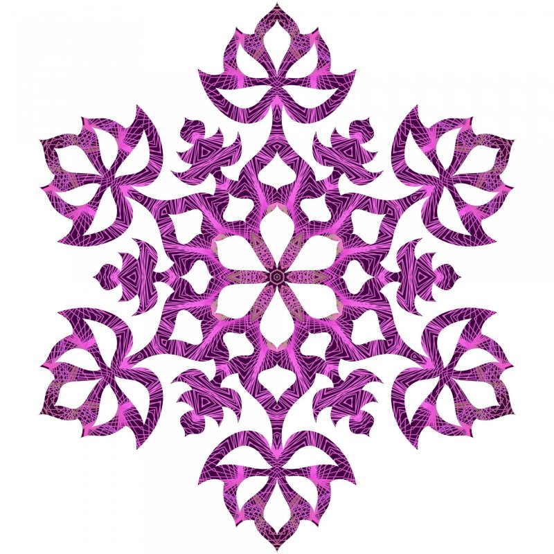 Снежинки цветные