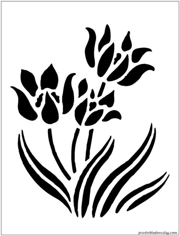 Трафарет "цветы"