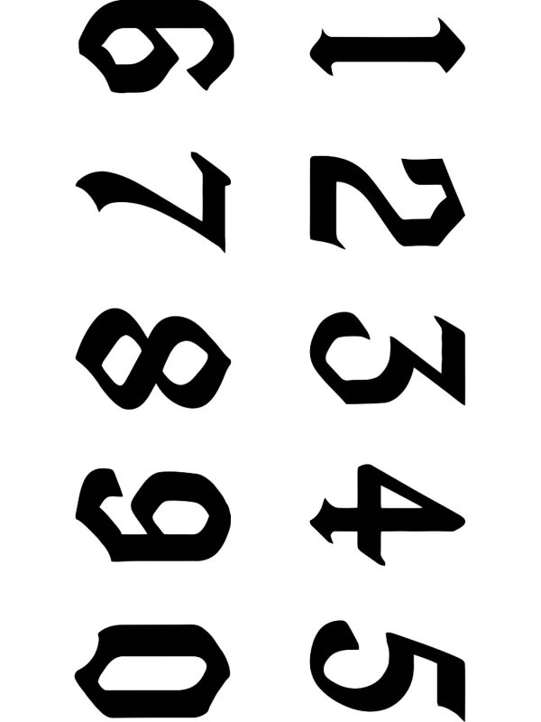 Цифры красиво шрифт