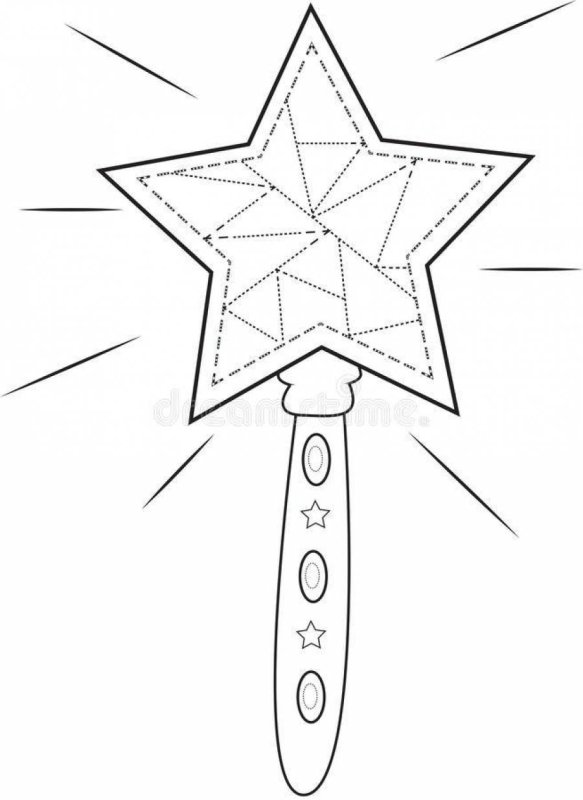 Раскраски для девочек Волшебная палочка