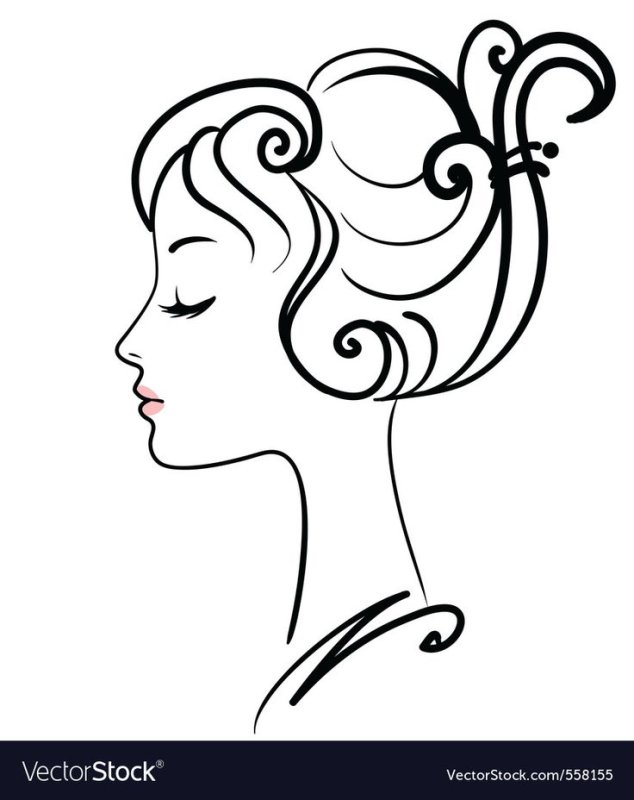 Силуэт головы девушки