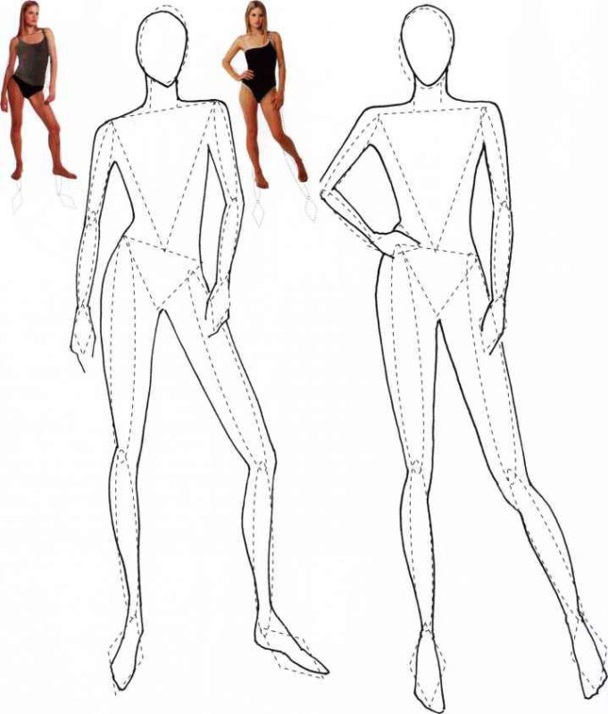 Эскизы моделей для рисования одежды