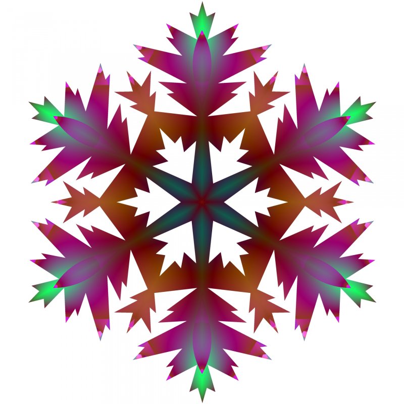 Цветные снежинки для вырезания