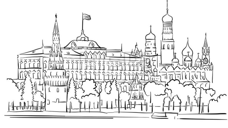 Кремль в картинках для детей раскраски