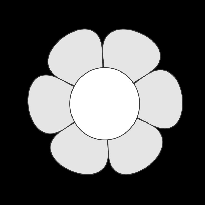 Трафарет цветок для детей