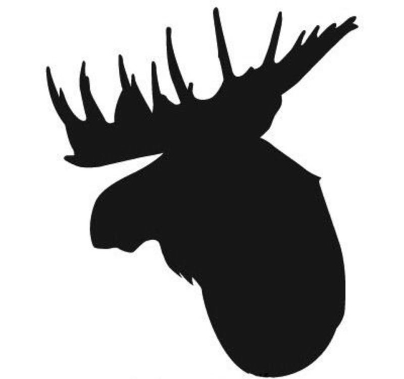 Голова лося контур