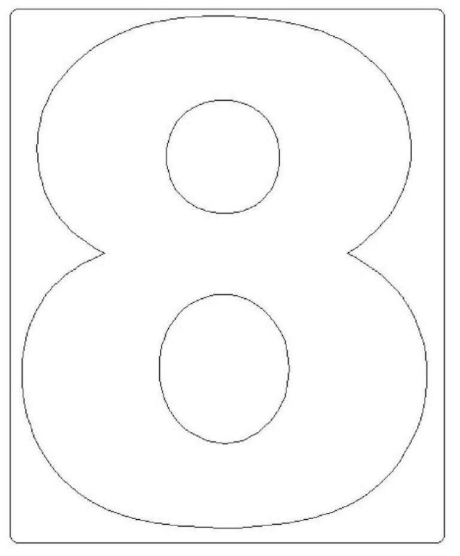 Трафарет цифры 8 для вырезания