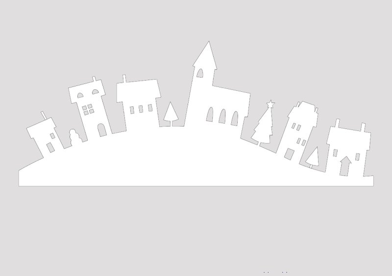 Трафареты на подоконник к новому году