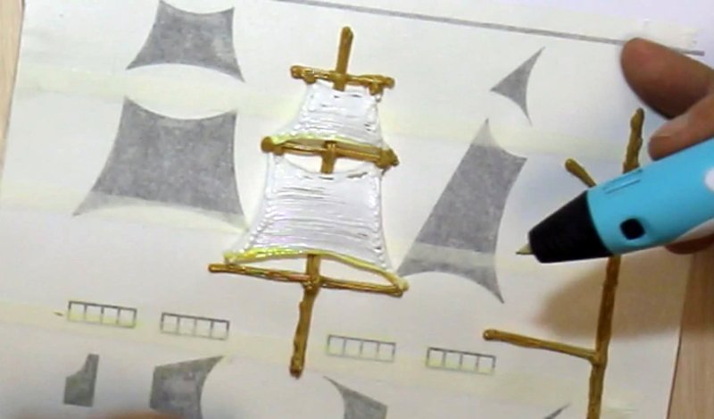 Кораблик 3д ручкой