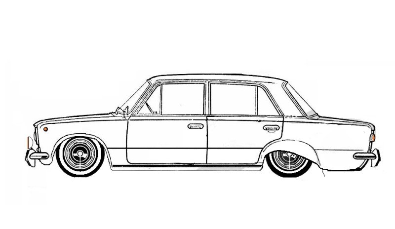 Лада 2106 рисунок сбоку