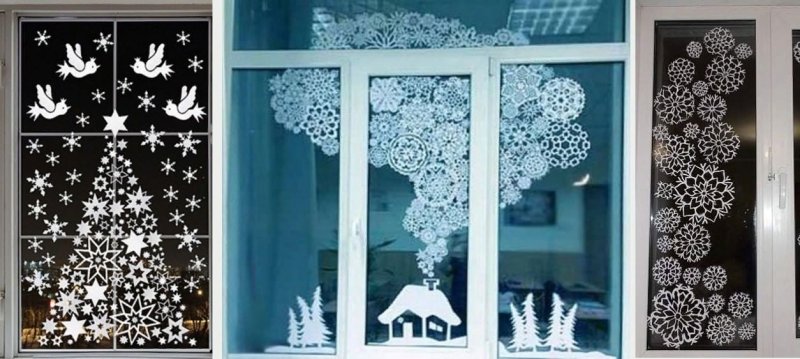 Украшения на окна из бумаги