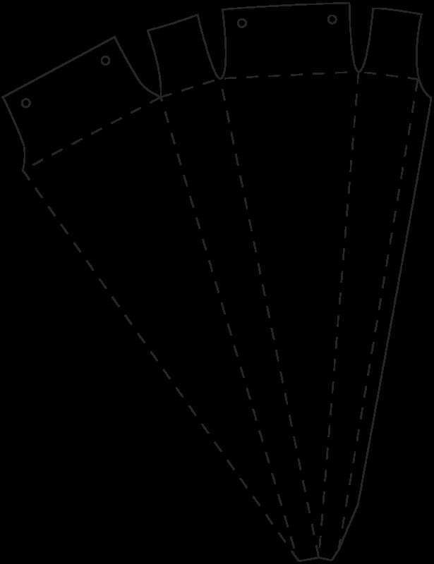 Макет морковки из бумаги