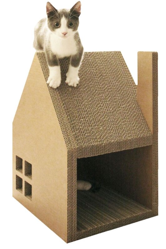 Картонный домик для кошки