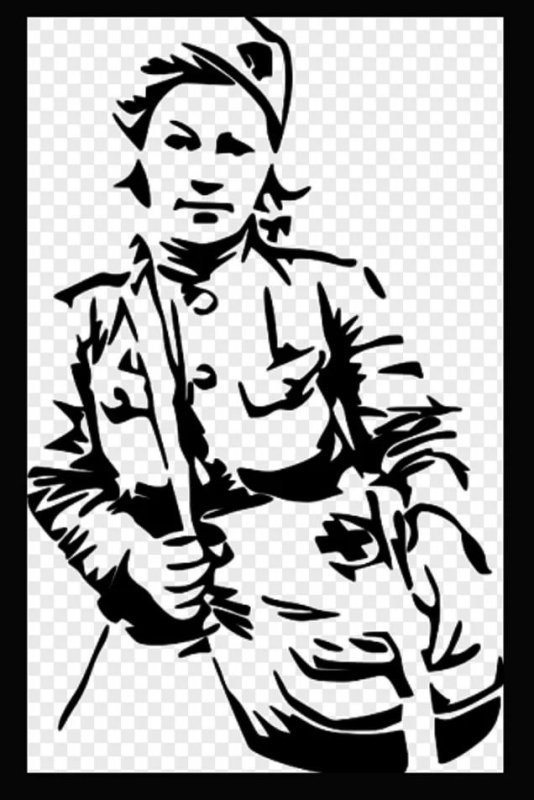 Трафарет солдата