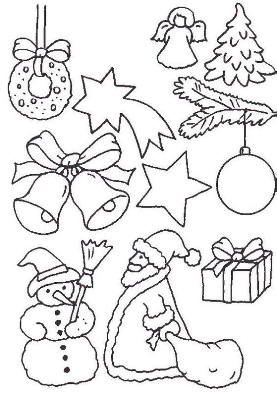 Маленькие новогодние рисунки