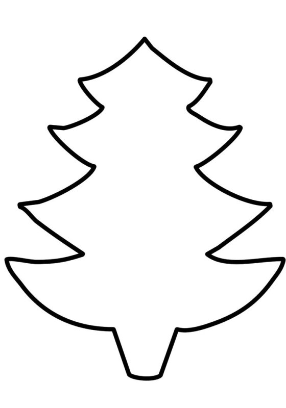 Елочка трафарет