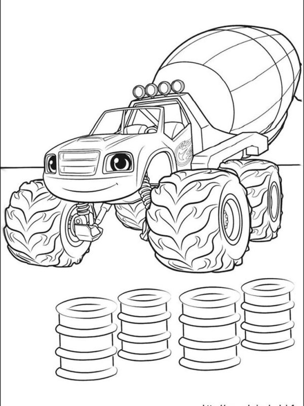 Разукрашка Вспыш и чудо машинки