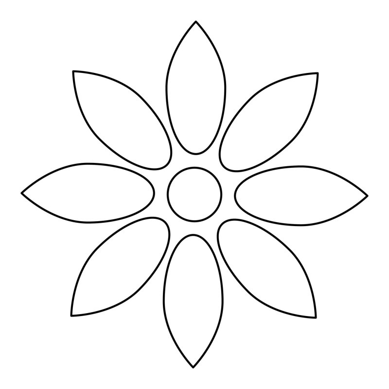 Ромашка трафарет