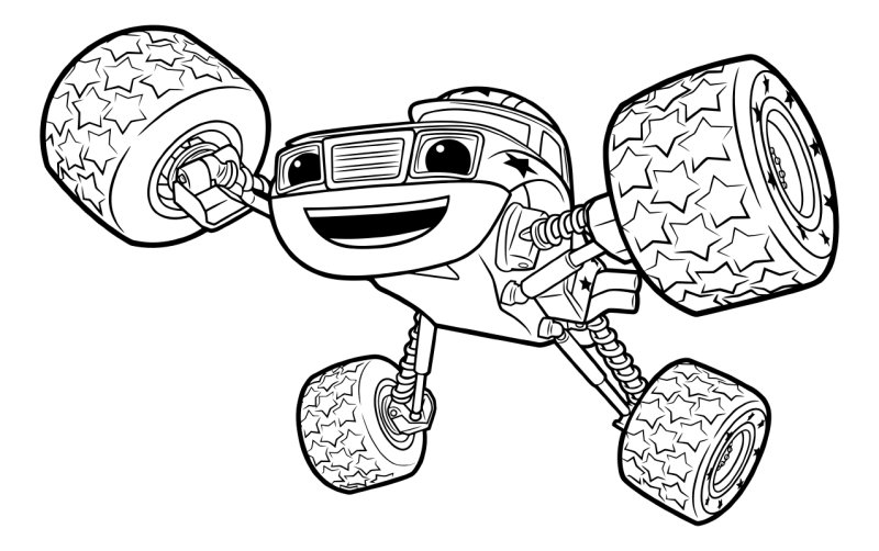 Раскраска Вспыш и чудо машинки