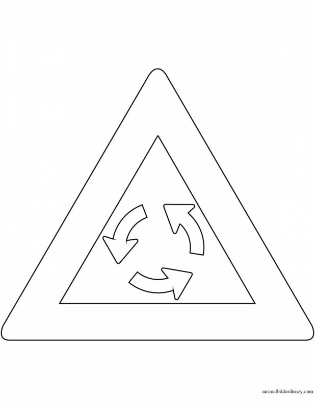 Раскраска знаки дорожного движения для детей