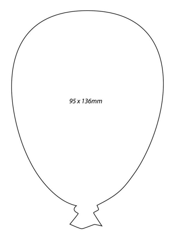 Шарик воздушный трафарет