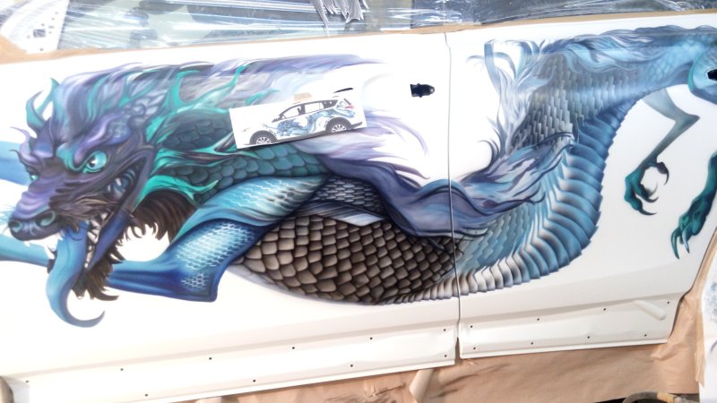 Аэрография китайский дракон