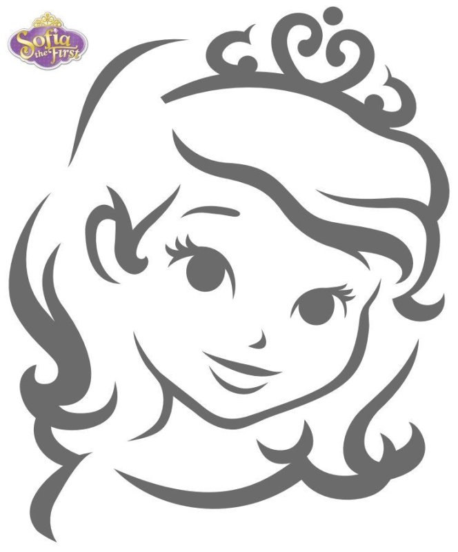 Трафарет принцессы