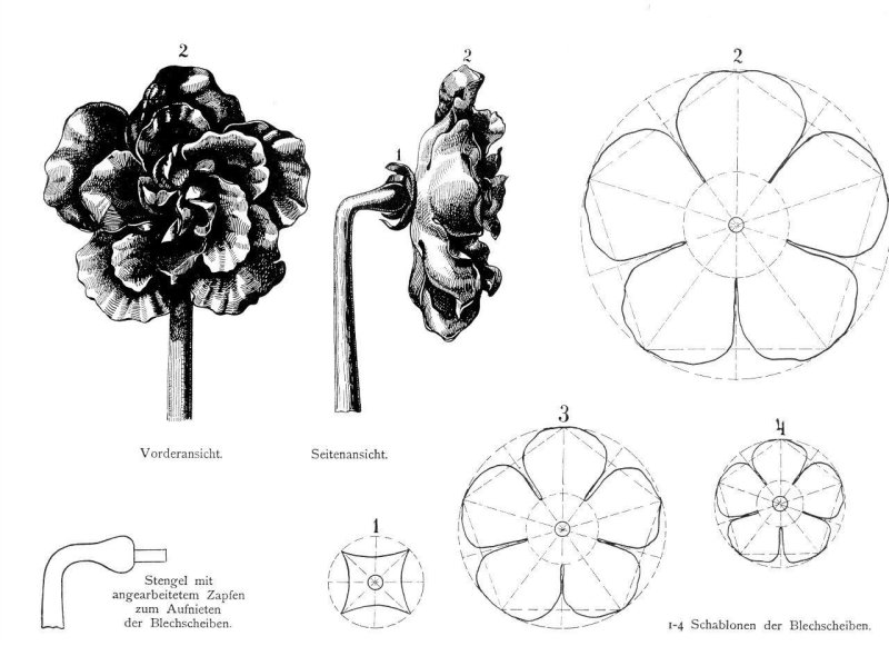 Роза из металла своими руками чертежи