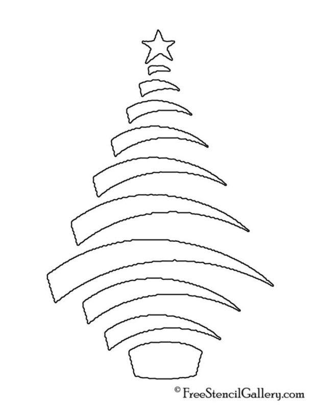 Елочка трафарет