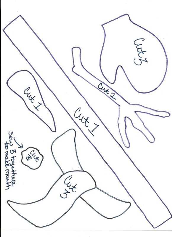 Руки снеговика трафарет