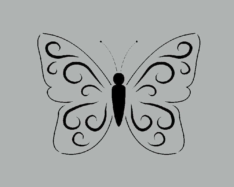 Трафарет бабочки для покраски стен