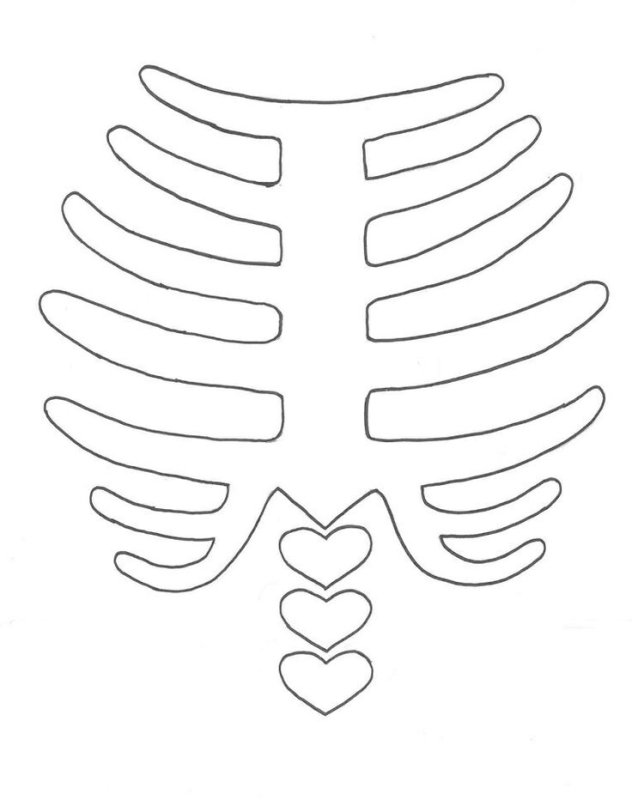 Шаблон костей для костюма Кощея