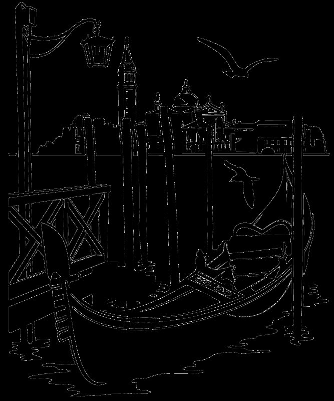 Гондольер Венеция Венеция рисунок