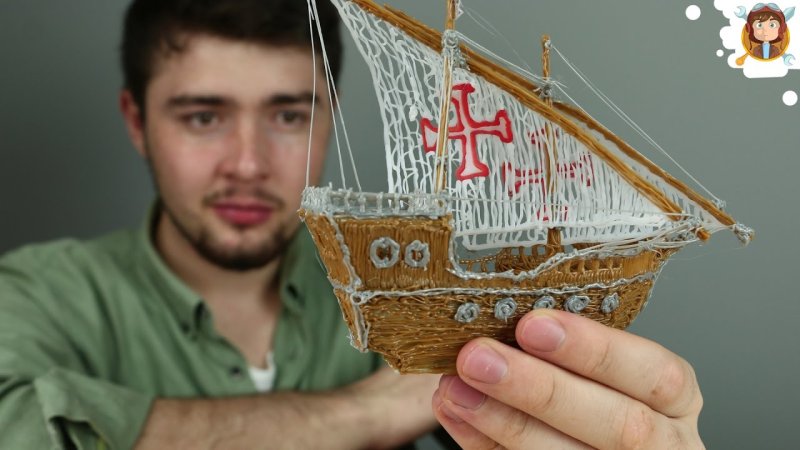 Корабль 3д ручкой