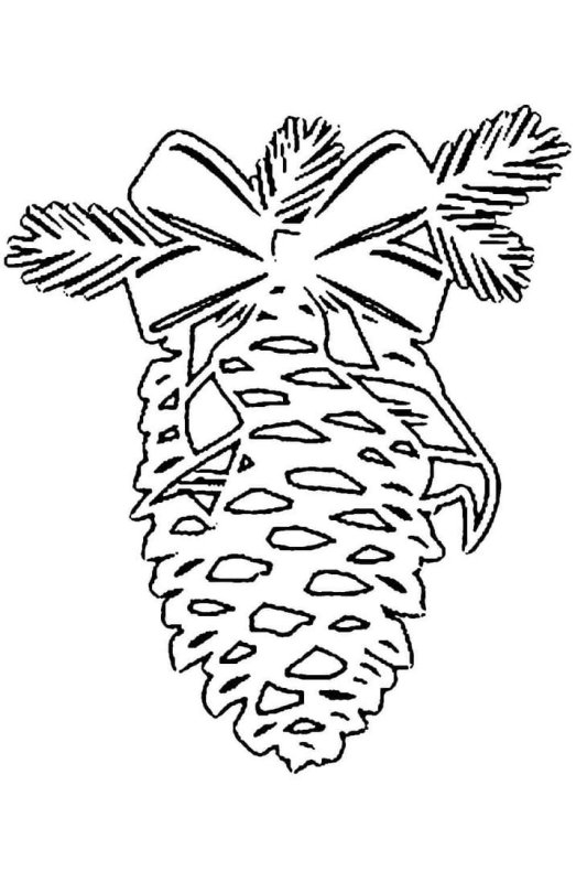 Трафареты на окна новогодние шишки