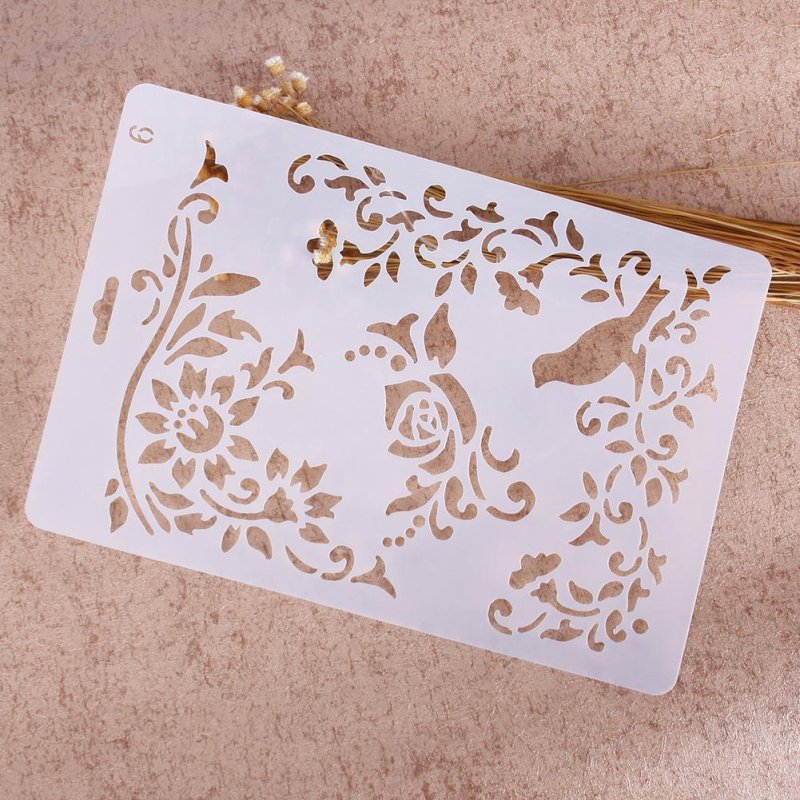 Рисунки на холсте с трафаретом