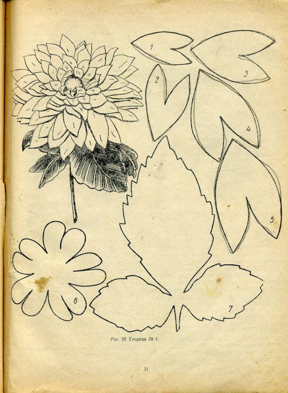 Трафареты для цветов из ткани