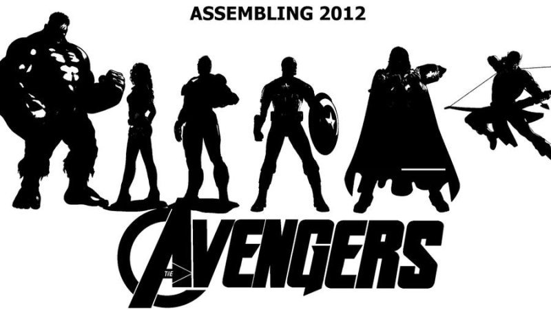 Мстители силуэт