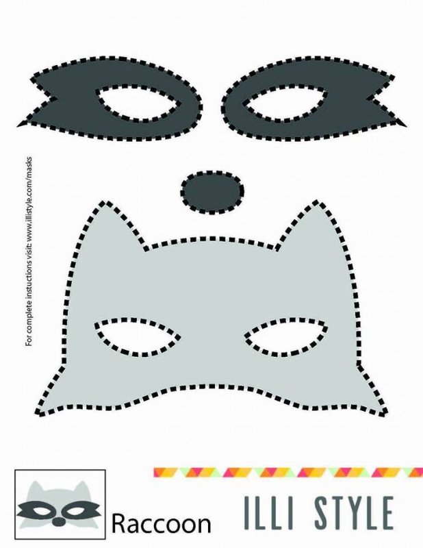 Трафарет для маски из фетра