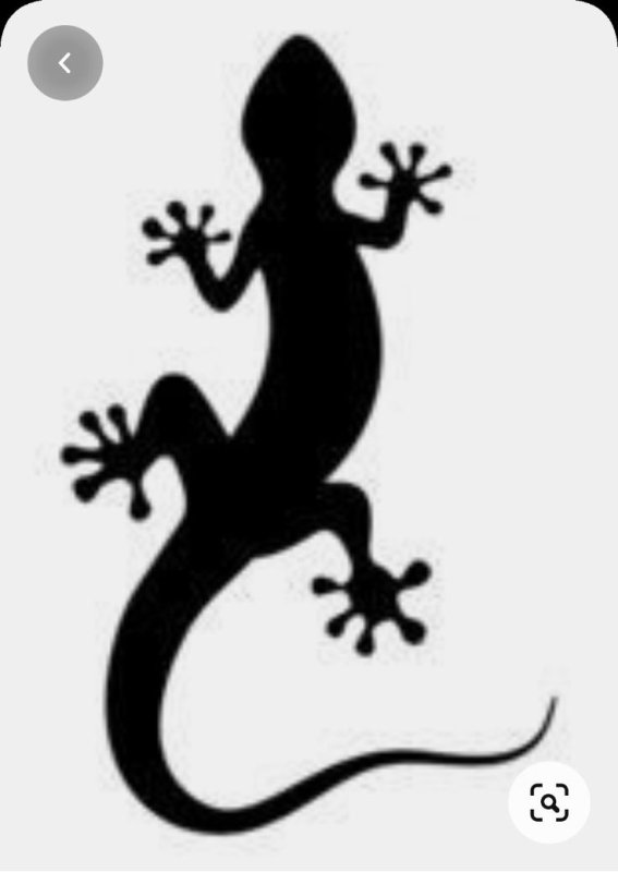 Ящерка трафарет