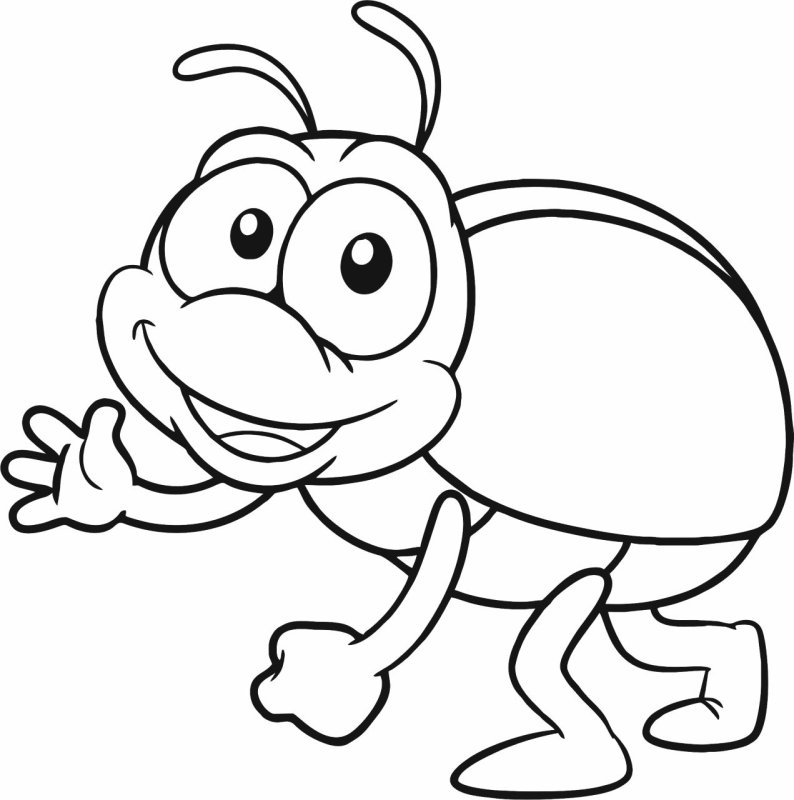 Букашка раскраска для детей