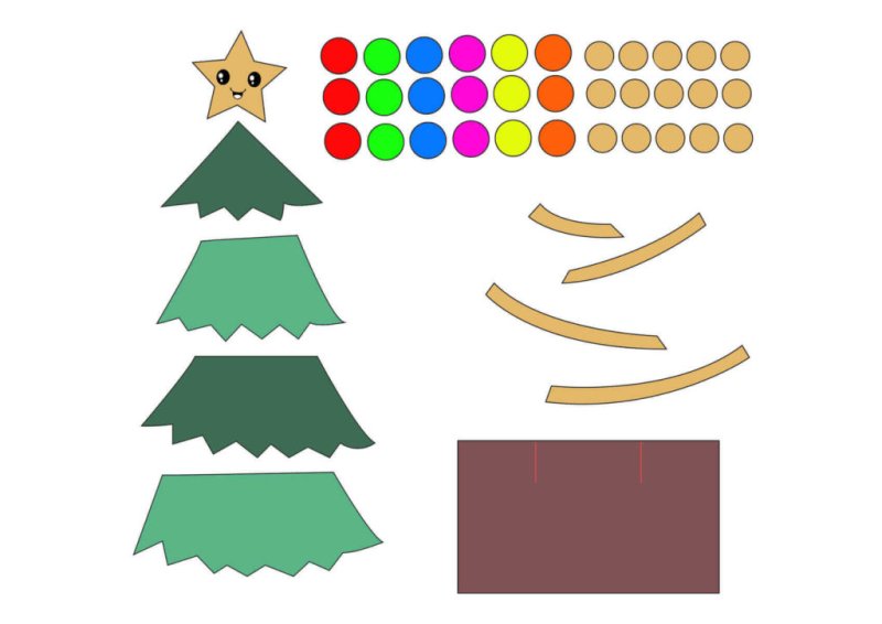 Елка из картона