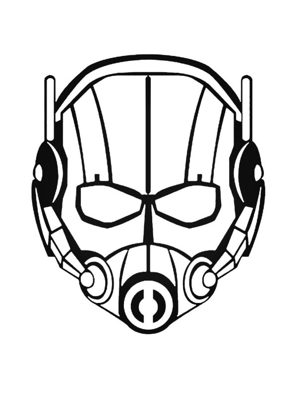 Маска человека муравья раскраска