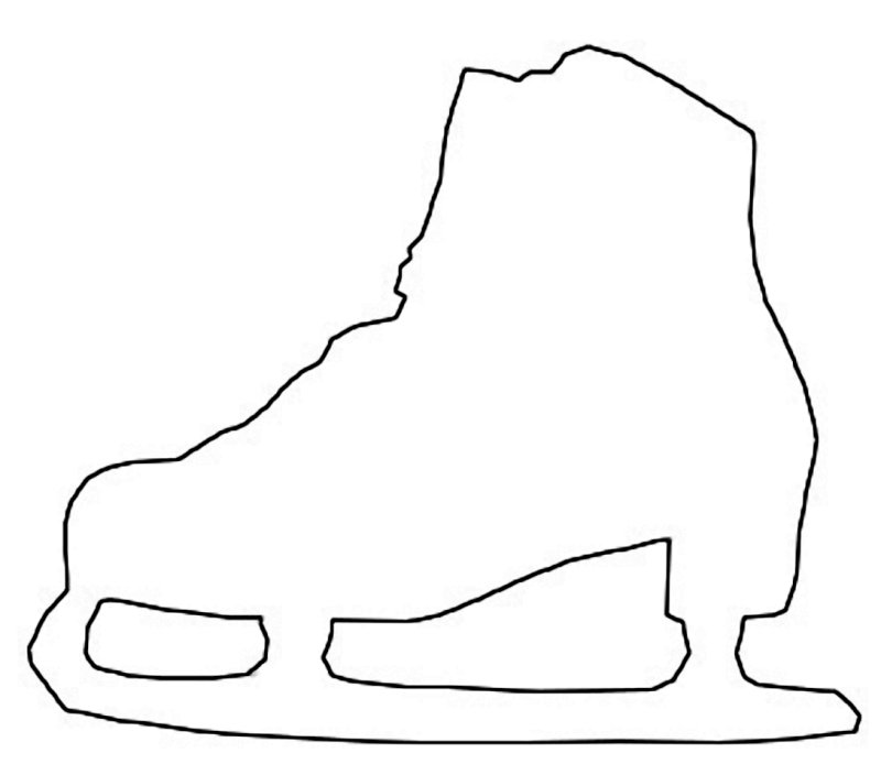 Коньки трафарет для детей